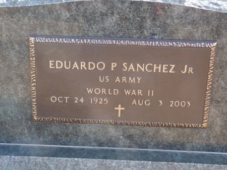 SANCHEZ, JR (VETERAN WWII), EDUARDO P "EDDIE" (NEW) - Colfax County, New Mexico | EDUARDO P "EDDIE" (NEW) SANCHEZ, JR (VETERAN WWII) - New Mexico Gravestone Photos